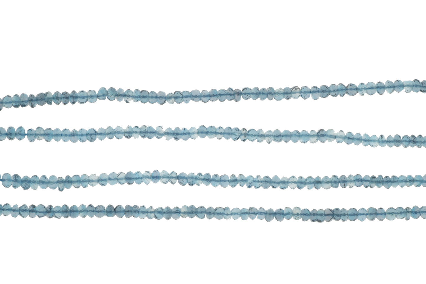 London Blue Topaz 4mm Faceted Rondelles