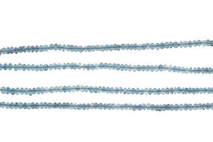 London Blue Topaz 4mm Faceted Rondelles