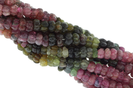 Watermelon Tourmaline 5mm Carved Melon