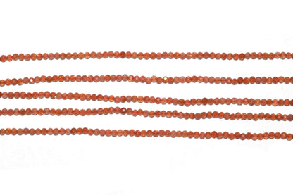 Orange Sunstone 2mm Faceted Rounds