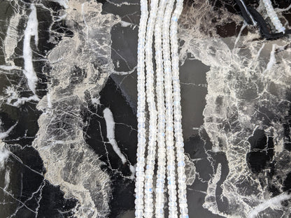 Rainbow Moonstone 5.5mm Faceted Rondelles