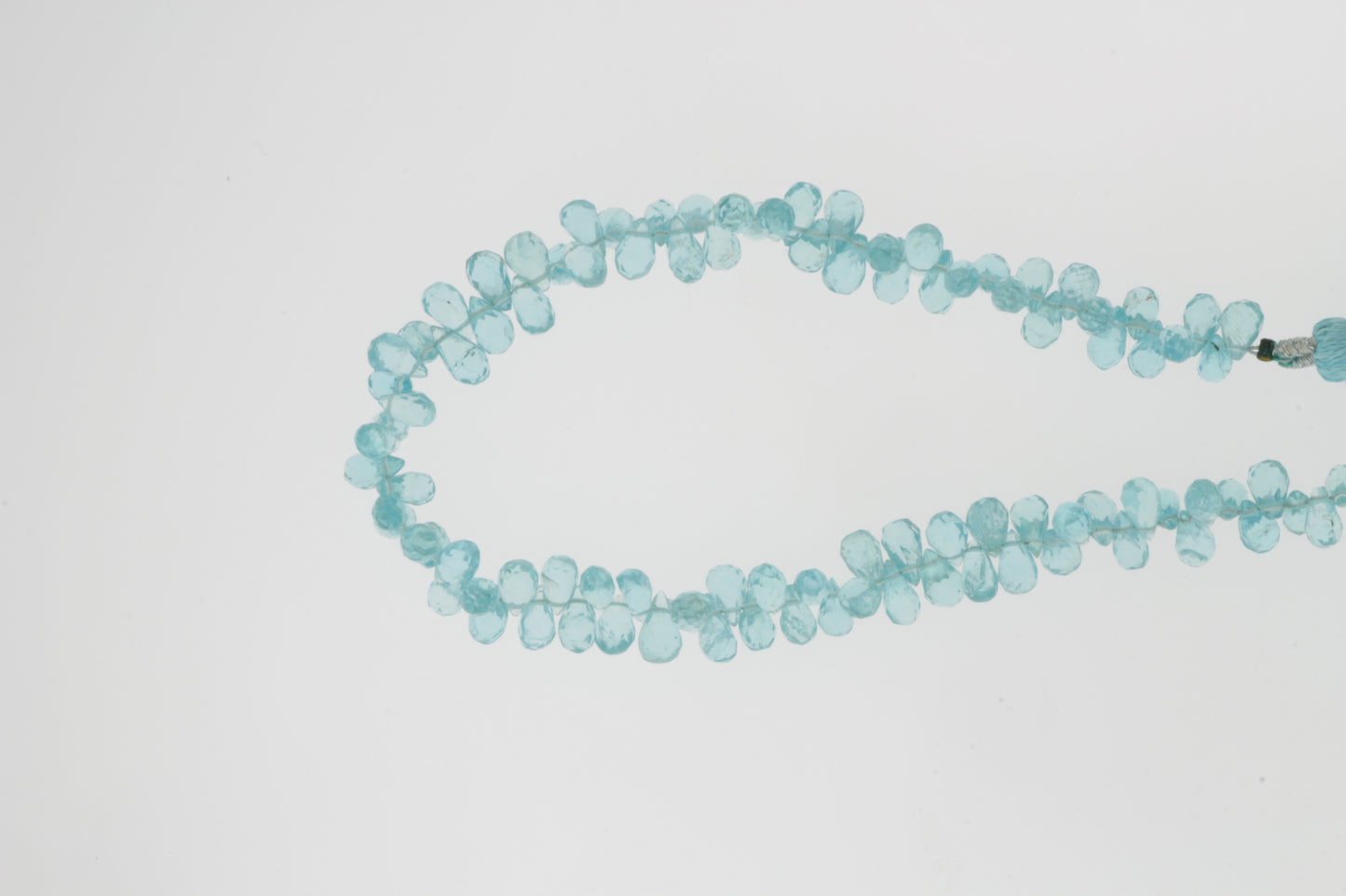 Sea Blue Apatite 5x3mm Faceted Teardrop Briolettes
