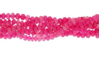 Light Hot Pink Chalcedony 8mm Faceted Rondelles