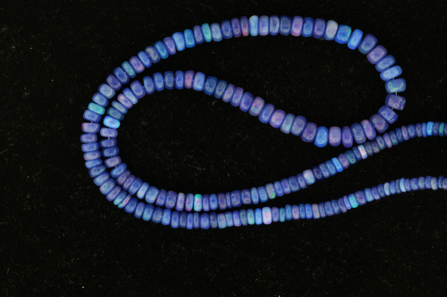 Purple Ethiopian Opal 3mm Smooth Rondelles