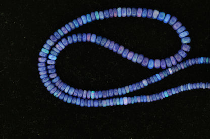 Purple Ethiopian Opal 3mm Smooth Rondelles