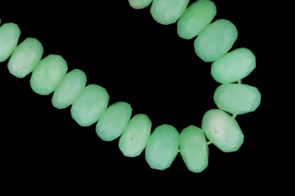 Apple Green Chrysoprase 6mm Faceted Rondelles