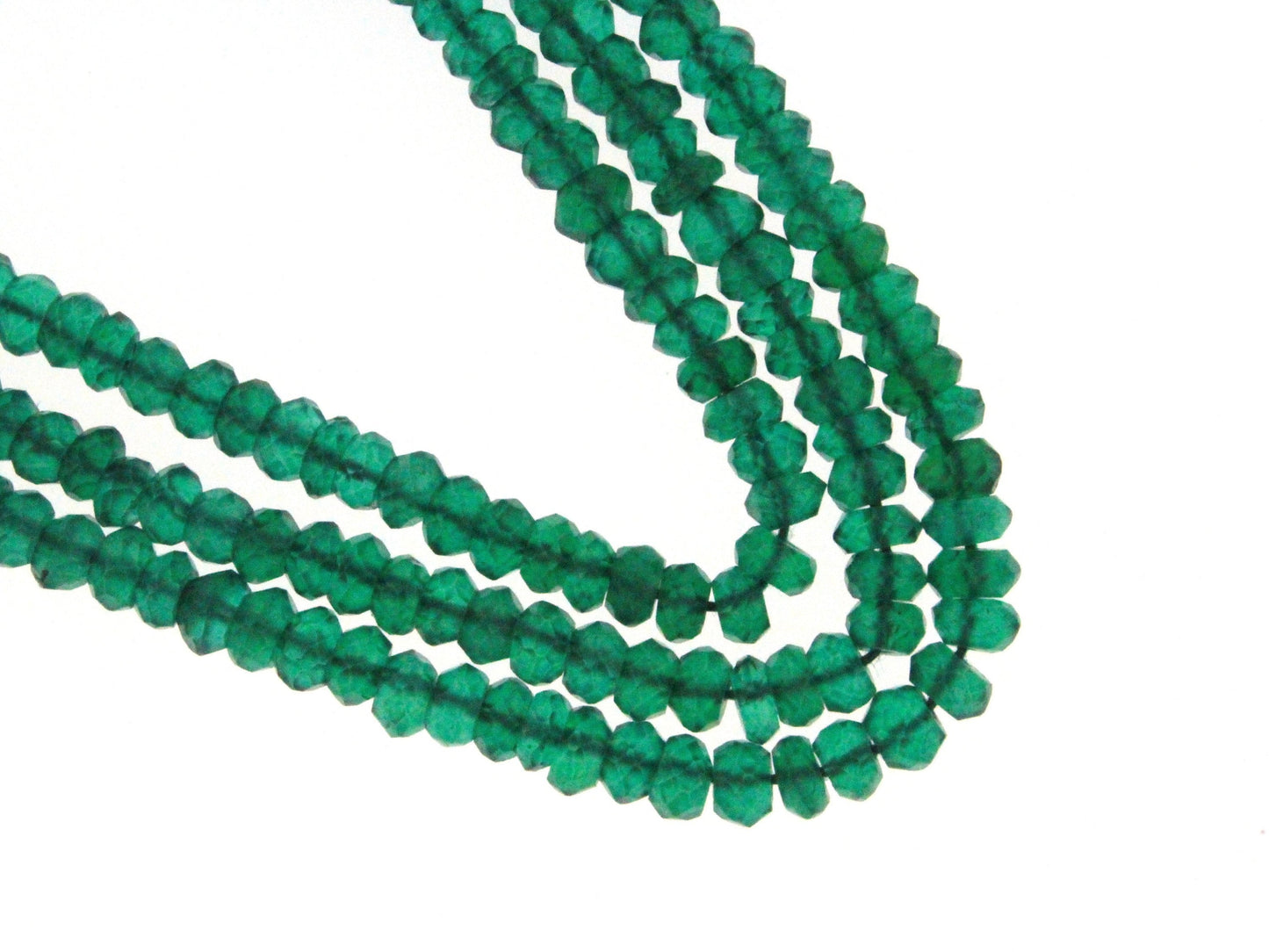 Green Onyx 3mm Faceted Rondelles