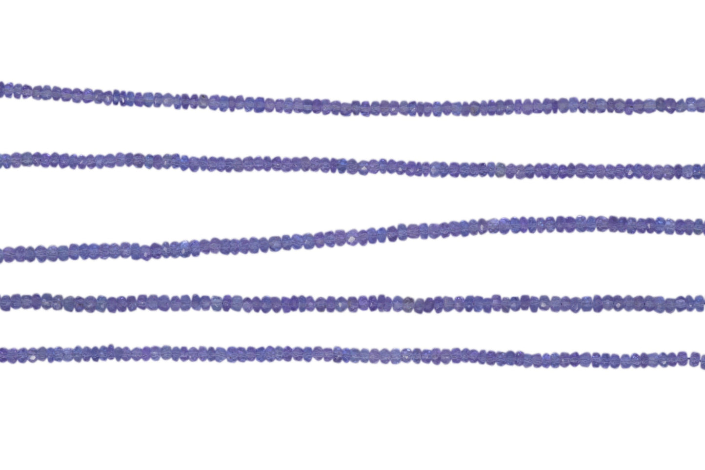 AAA Tanzanite 3mm Faceted Rondelles