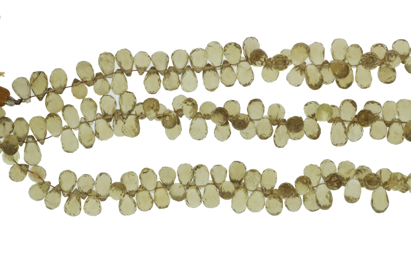 Light Brown Whiskey Quartz 8x5mm Faceted Teardrop Briolettes