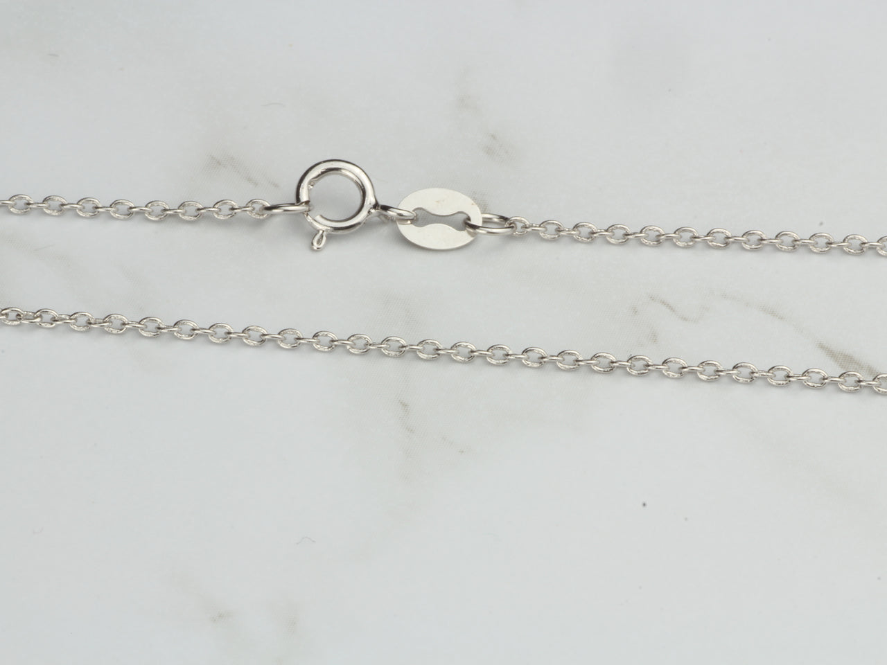 Sterling Silver Chain Necklace Cable Chain 925 Silver Necklace 1.2mm 24"