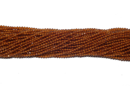 Brown Hessonite Garnet 2.5mm Faceted Rounds