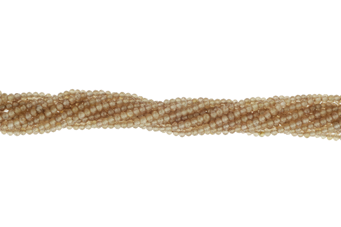 Natural Brown Zircon 3mm Faceted Rondelles