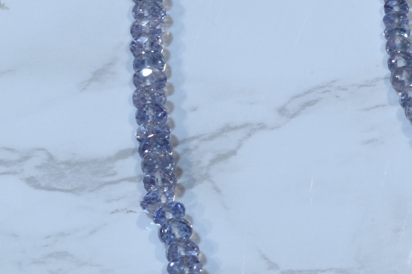 Coated Blue Topaz 5mm Faceted Rondelles