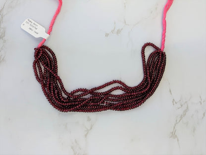 Red Ruby 3mm Smooth Rondelles