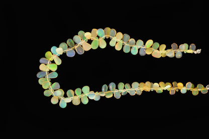 Ethiopian Opal 6x3mm Smooth Pear Shaped Briolettes