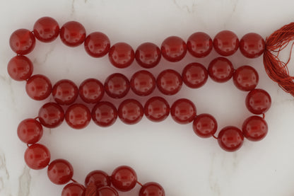 Burnt Orange Carnelian 10mm Smooth Rounds