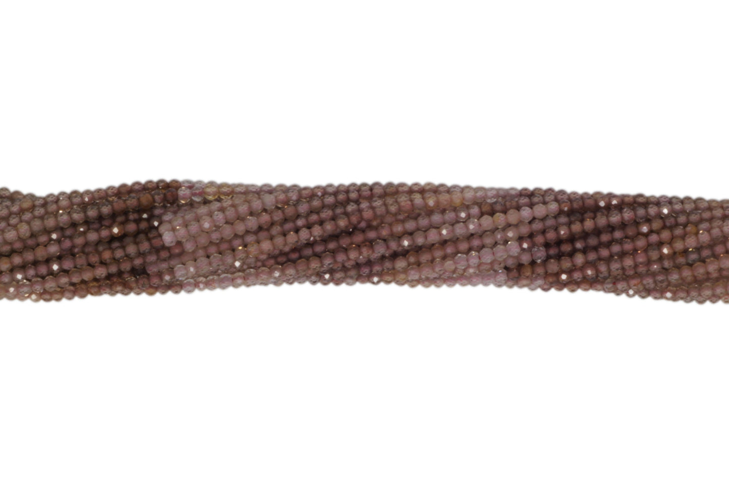 Ombre Light Red Zircon 2mm Faceted Rondelles