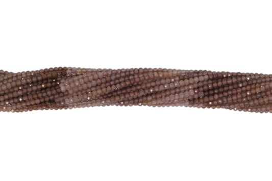 Ombre Light Red Zircon 2mm Faceted Rondelles