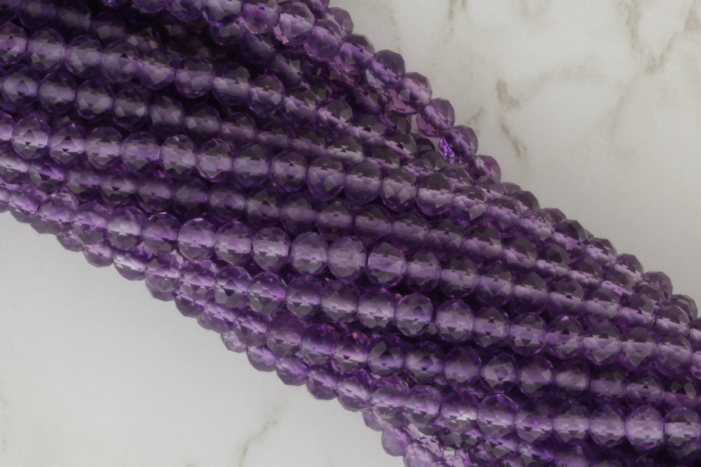 Purple Amethyst 3.5mm Faceted Rounds