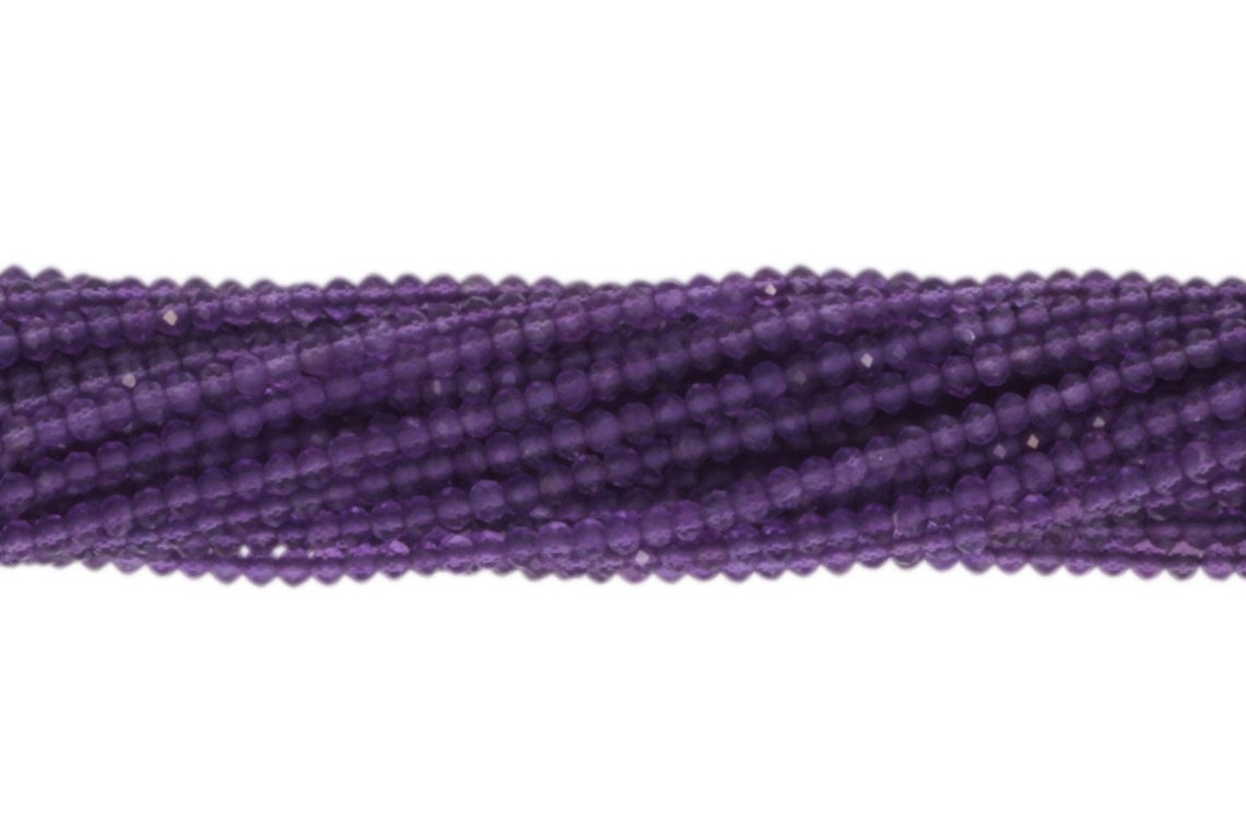 Purple Amethyst 2.5mm Faceted Rounds