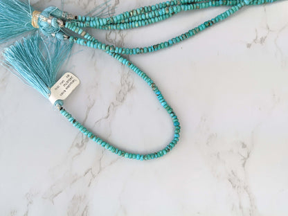 Natural Light Blue Turquoise 4mm Smooth Rondelles