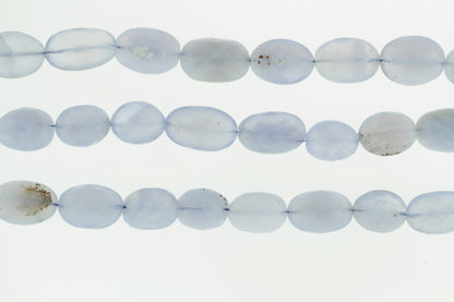Natural Blue Chalcedony 16x12mm Faceted Ovals