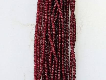 Red Ruby 2.5mm Faceted Rondelles
