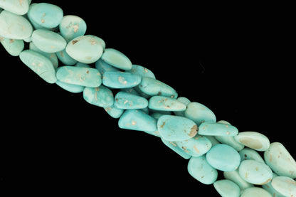 Ombre Natural Blue Turquoise 9x7mm Smooth Nuggets