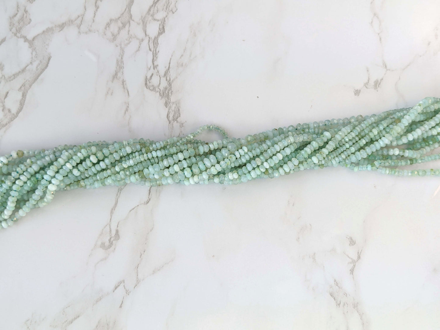 Peruvian Opal 3mm Faceted Rondelles