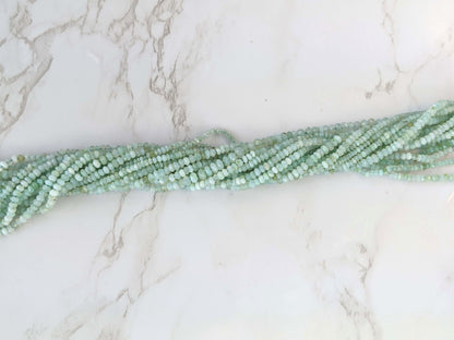 Peruvian Opal 3mm Faceted Rondelles