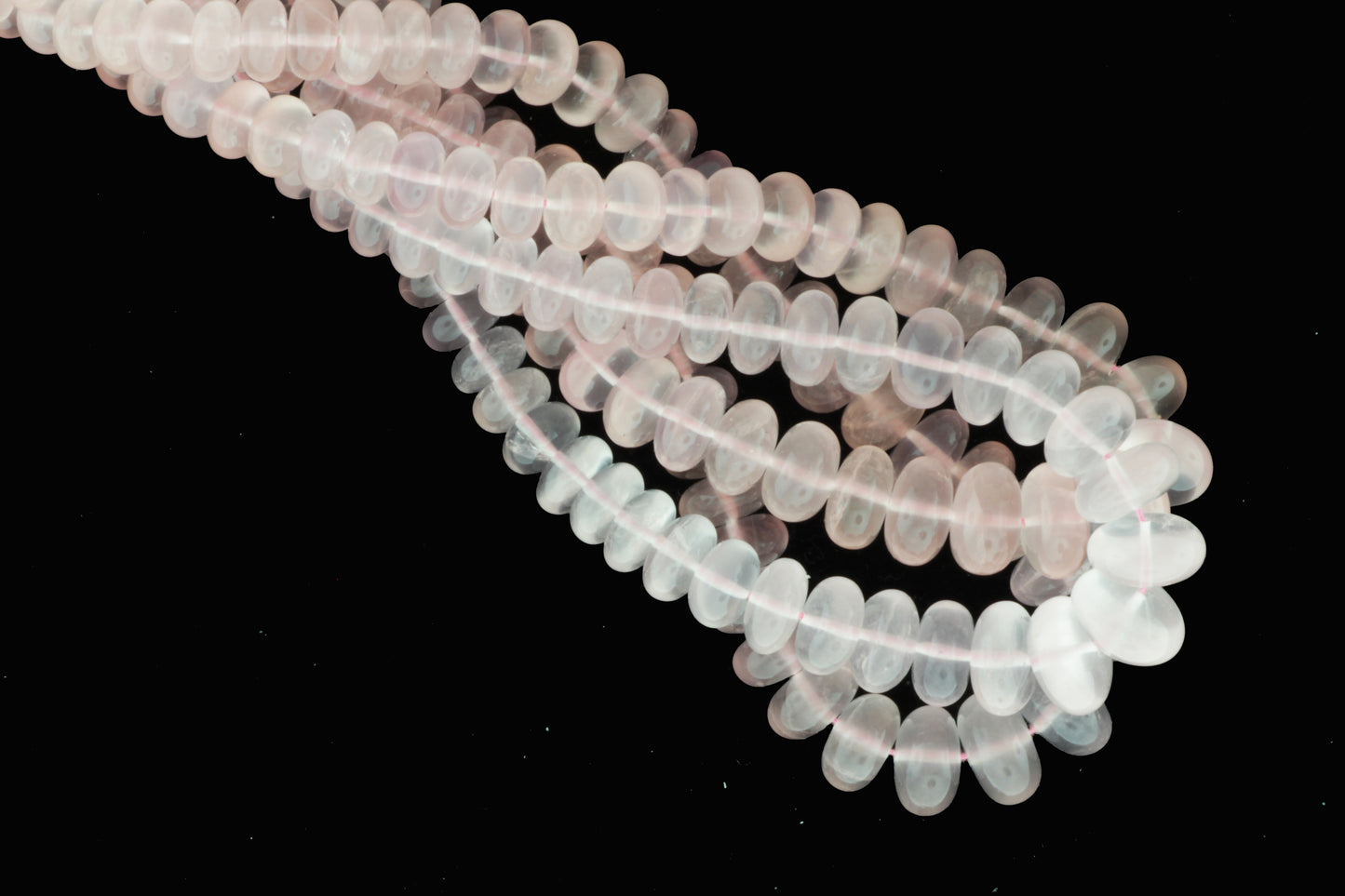 Pink Rose Quartz 6mm Smooth Rondelles