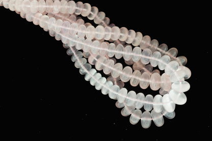 Pink Rose Quartz 6mm Smooth Rondelles