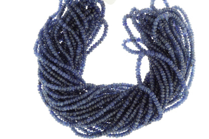 Royal Blue Sapphire 3mm Faceted Rondelles