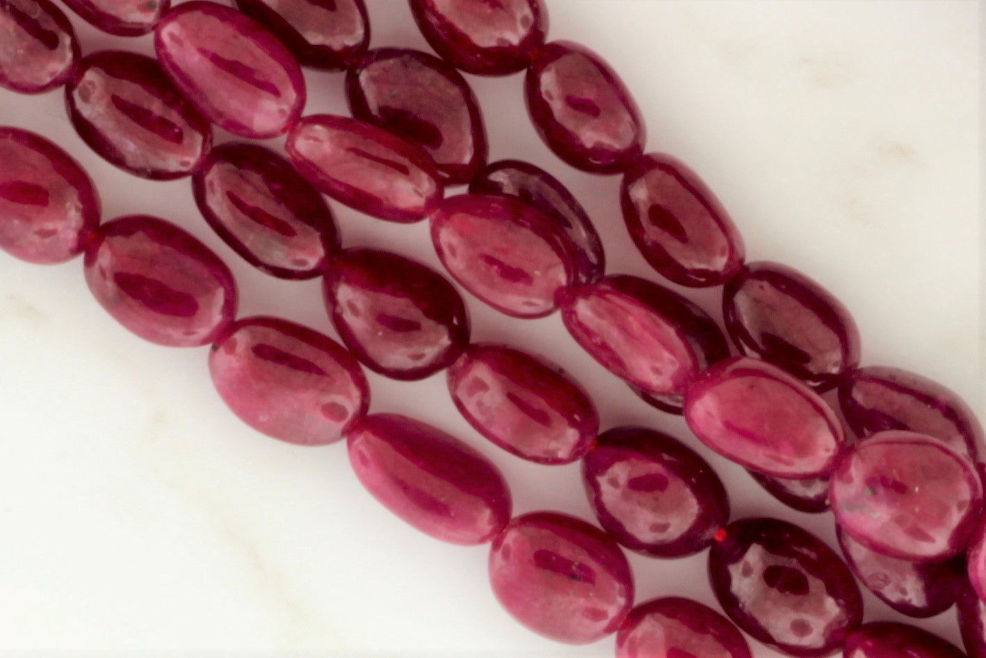 Red Ruby 7x5mm Smooth Nuggets