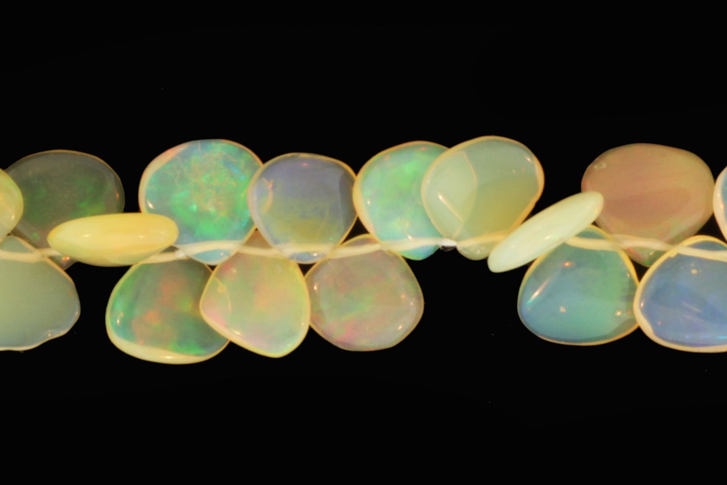 Ethiopian Opal 8mm Smooth Heart Shaped Briolettes