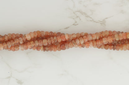 Brown Sunstone 6mm Faceted Rondelles