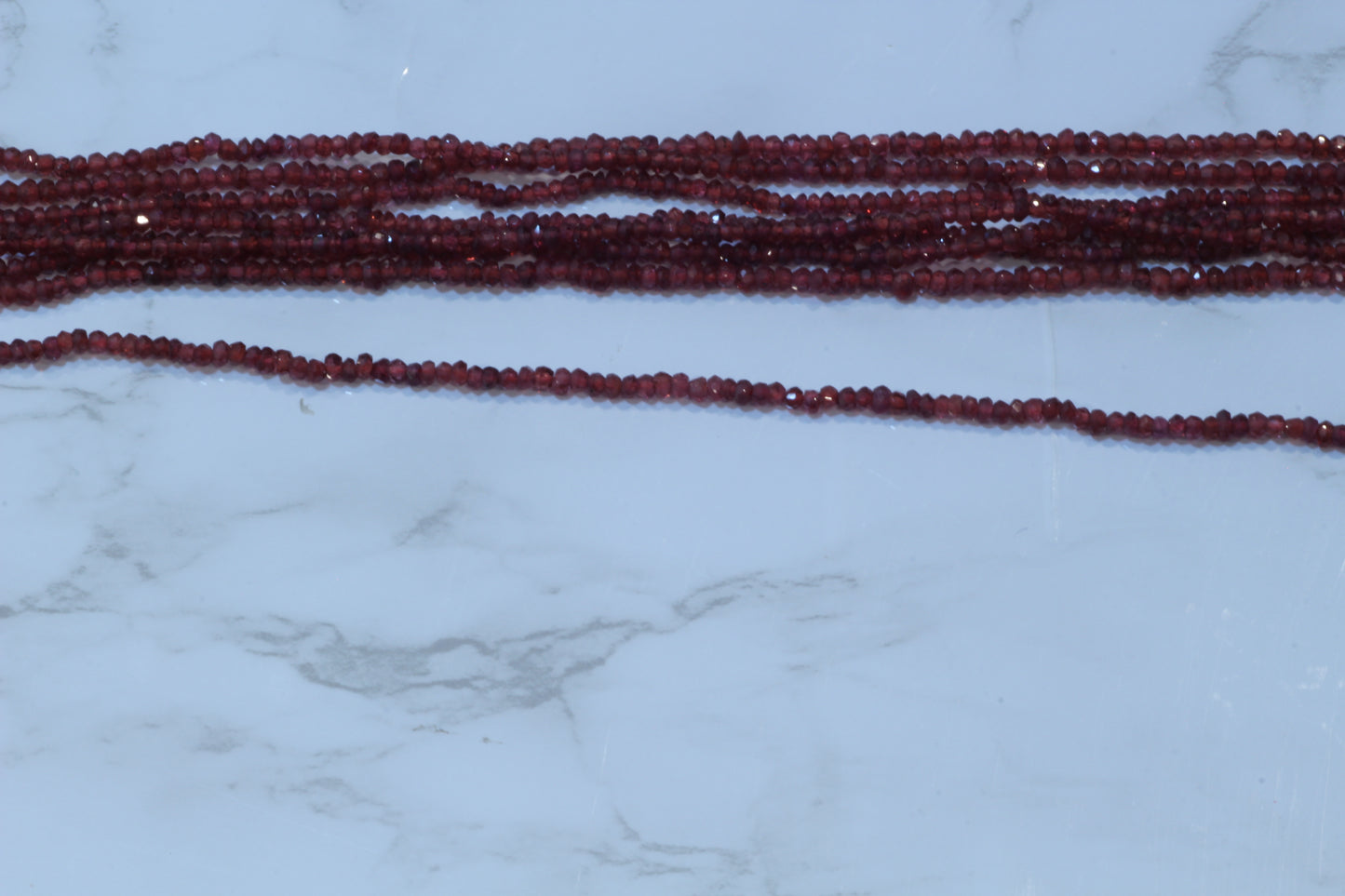 Red Garnet 3mm Faceted Rondelles