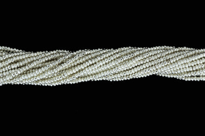 Silver Hematite 3mm Faceted Rondelles