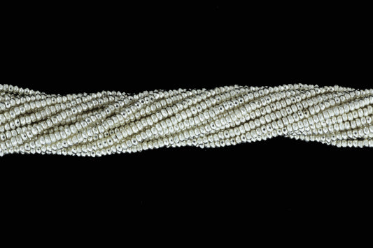Silver Hematite 3mm Faceted Rondelles