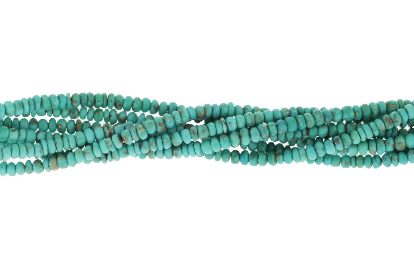 Natural Light Blue Turquoise 3.5mm Smooth Rondelles