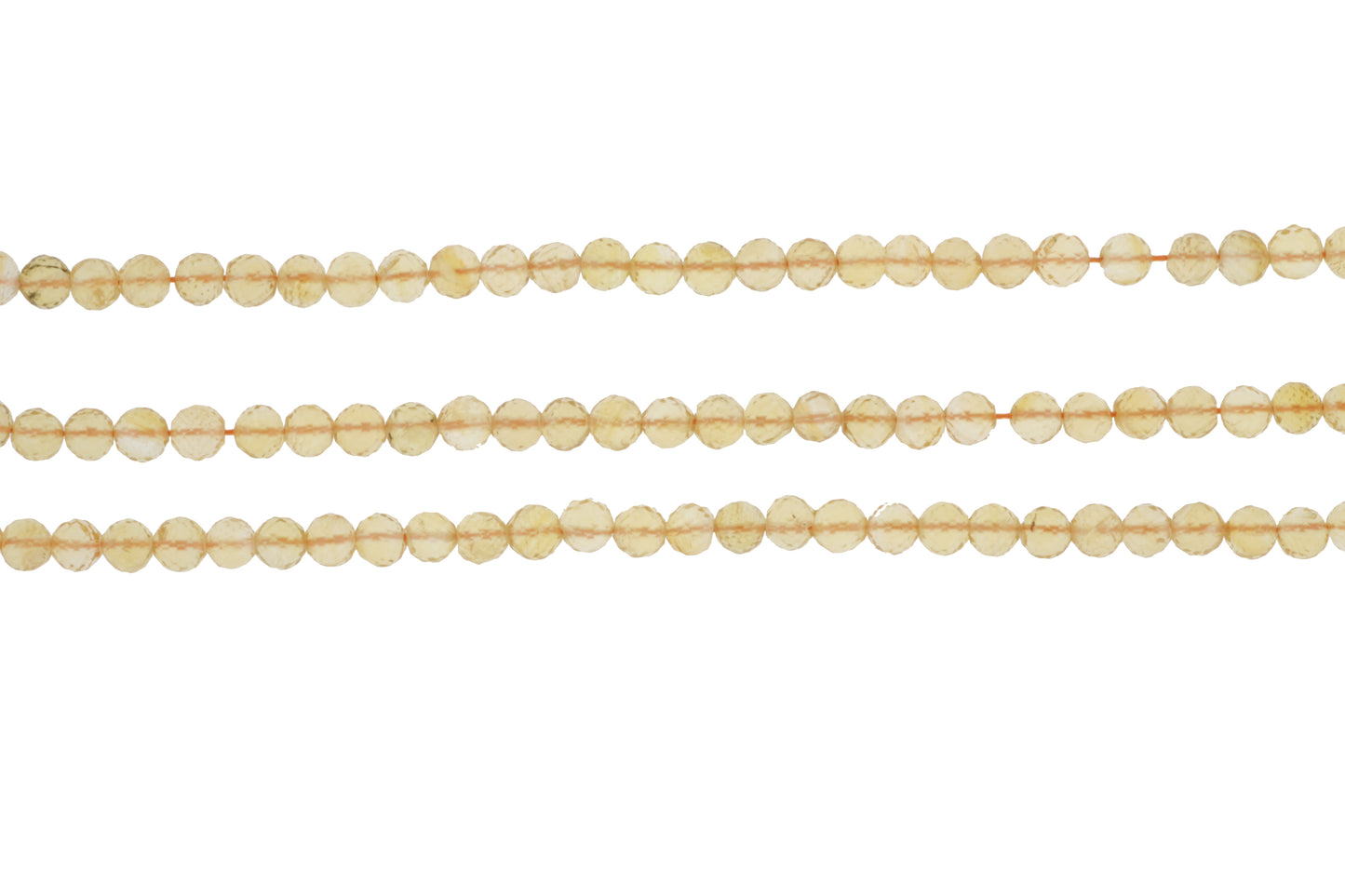 Yellow Citrine 5mm Faceted Rounds