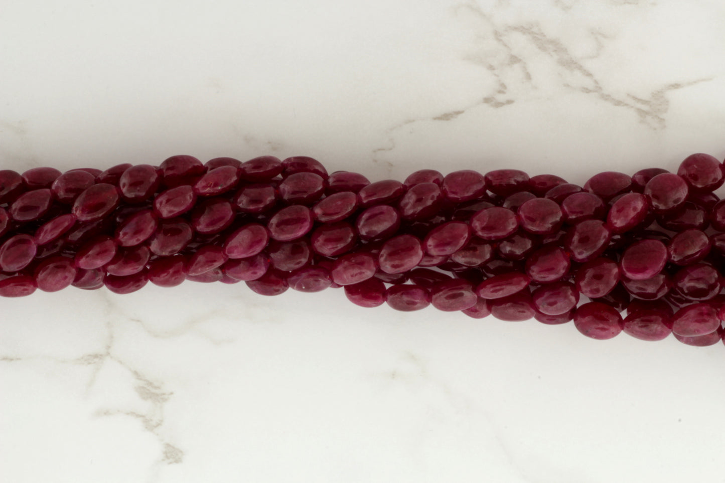 Red Ruby 6x4mm Smooth Nuggets