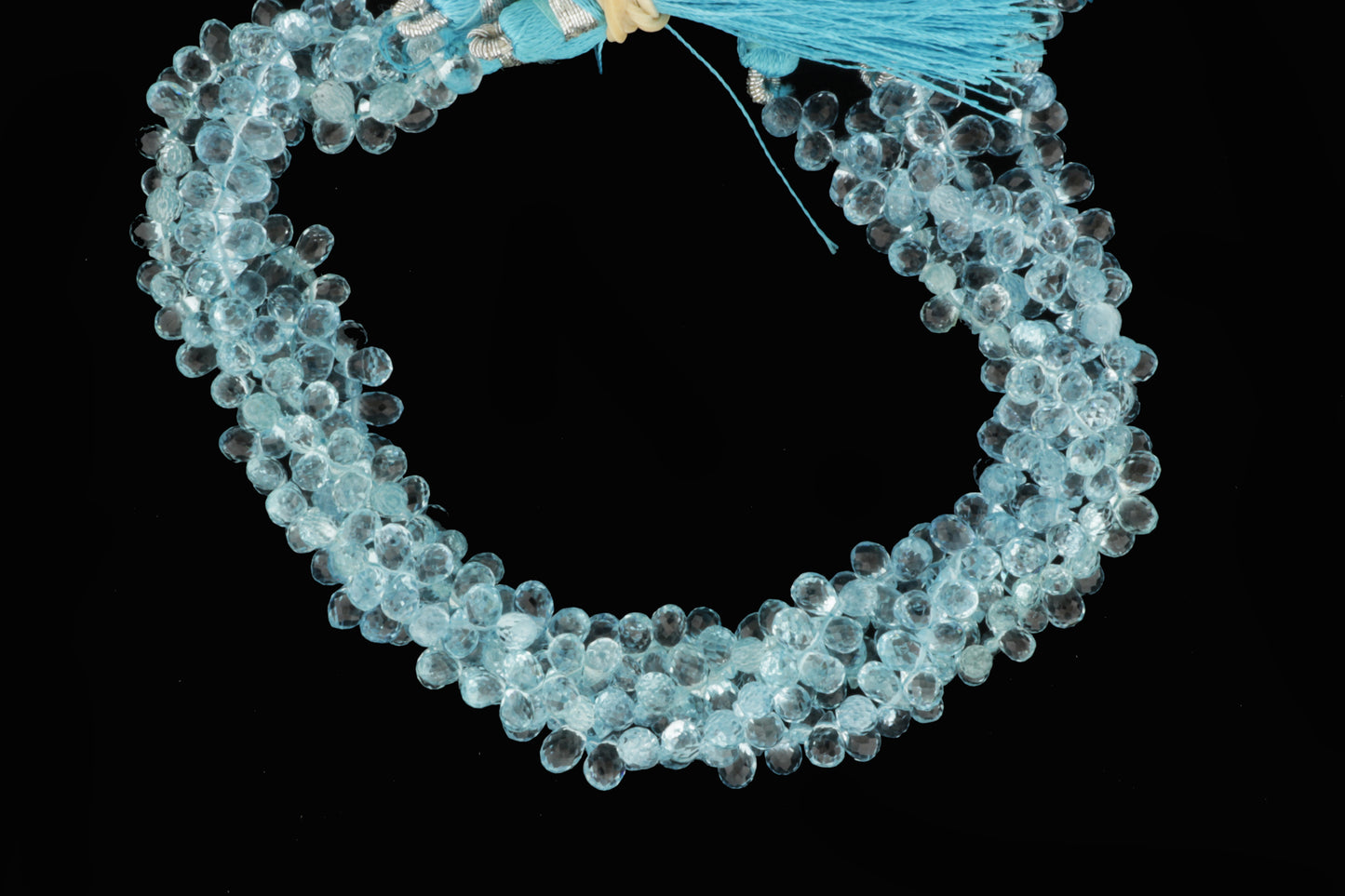 Sky Blue Topaz 5x3mm Faceted Teardrop Briolettes