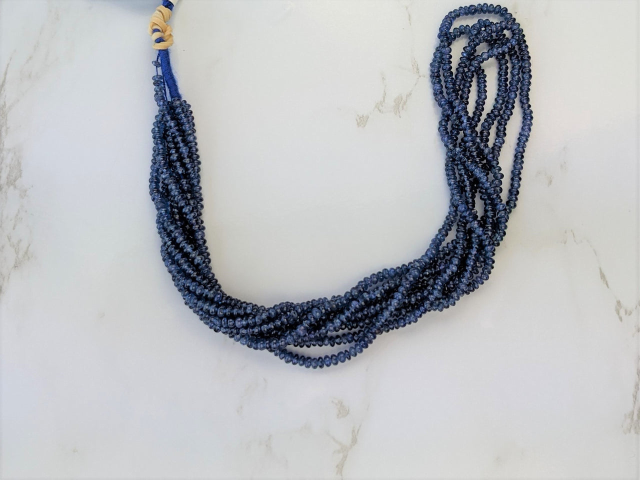 Navy Blue Sapphire 2.5mm Smooth Rondelles