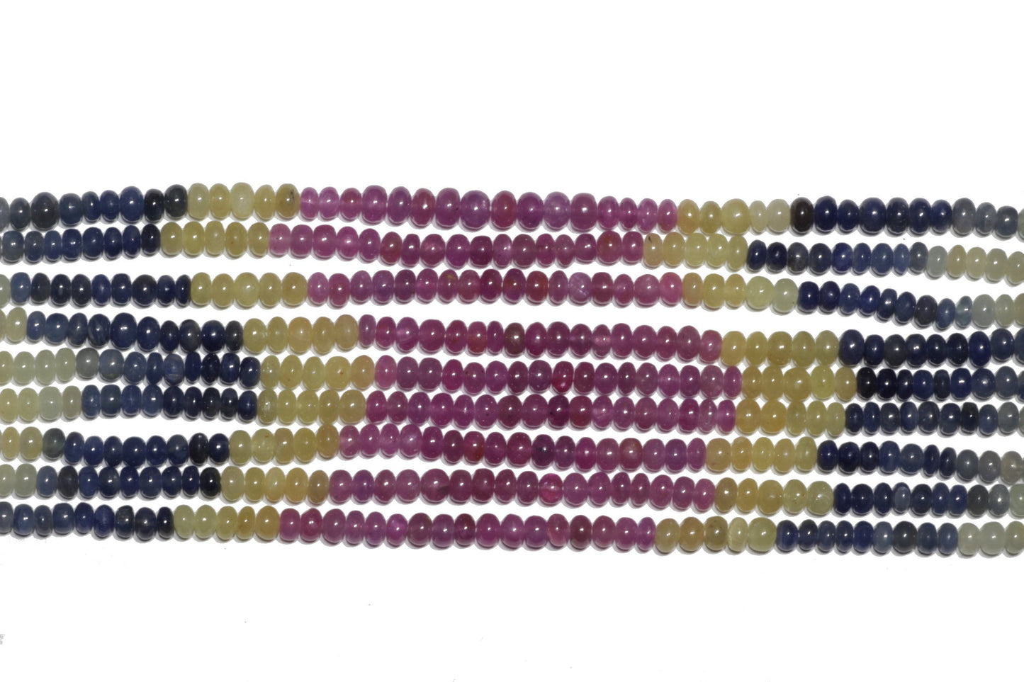 Multi Sapphire 5mm Smooth Rondelles