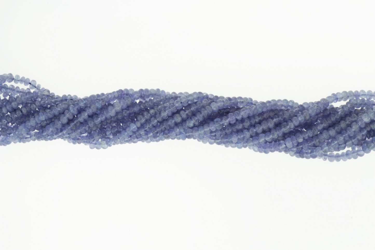 Blue Tanzanite 4mm Smooth Rondelles
