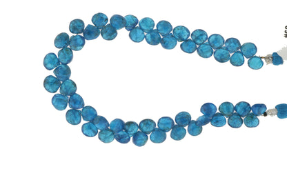 Neon Blue Apatite 7mm Faceted Pear Shaped Briolettes