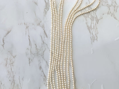 White Freshwater Pearl 3mm Smooth Rounds