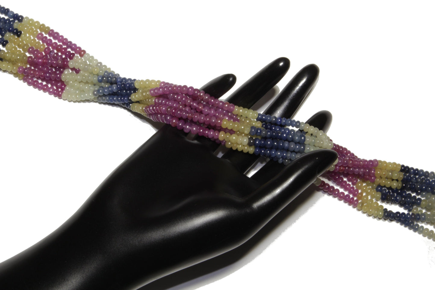 Multi Sapphire 5mm Smooth Rondelles