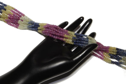 Multi Sapphire 5mm Smooth Rondelles
